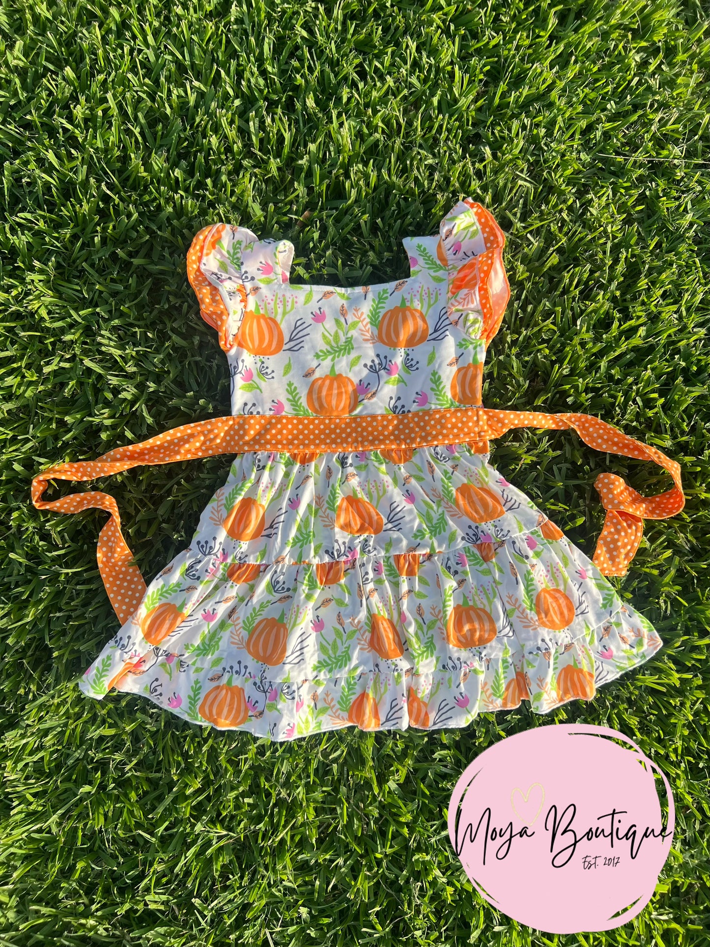 Tie Back Pumpkin Dress