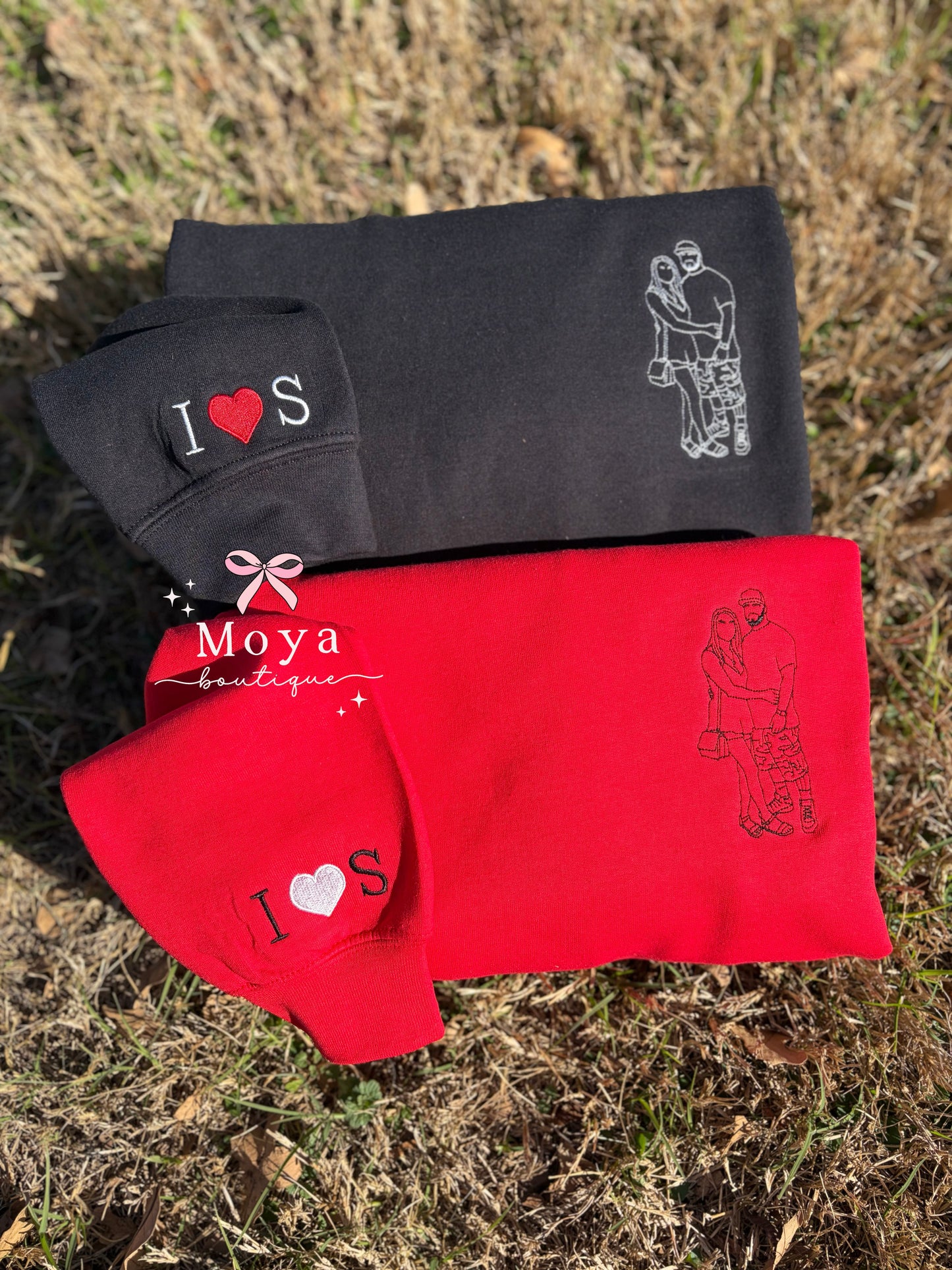 Portrait Embroidered Hoodies - SET OF 2