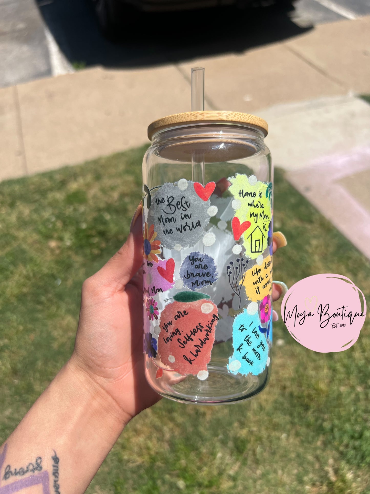 Best Mom Ever Glass