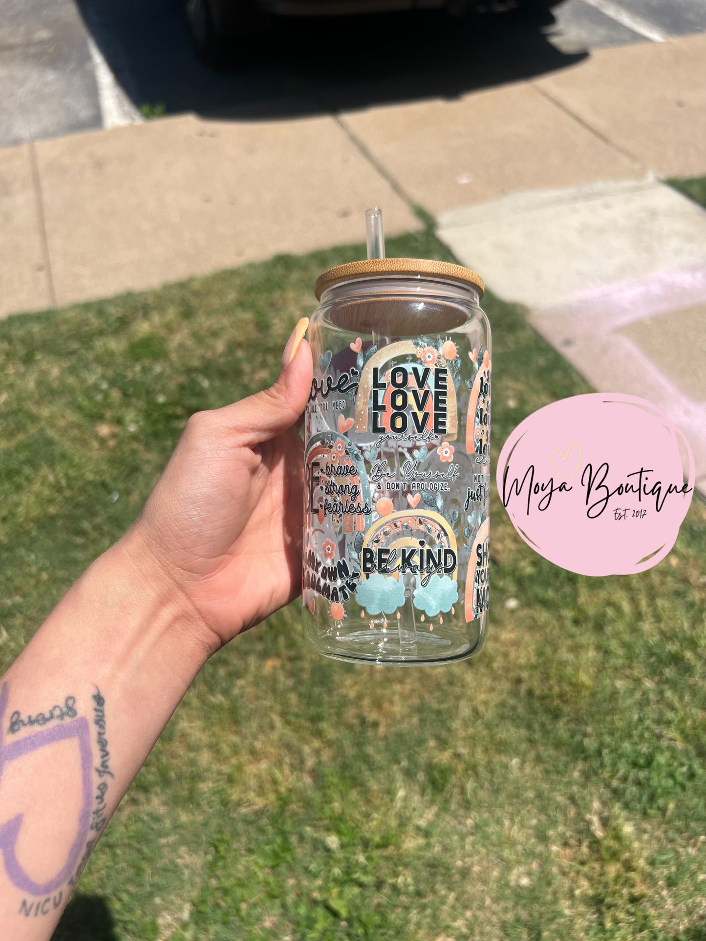 Be Kind Glass Cup