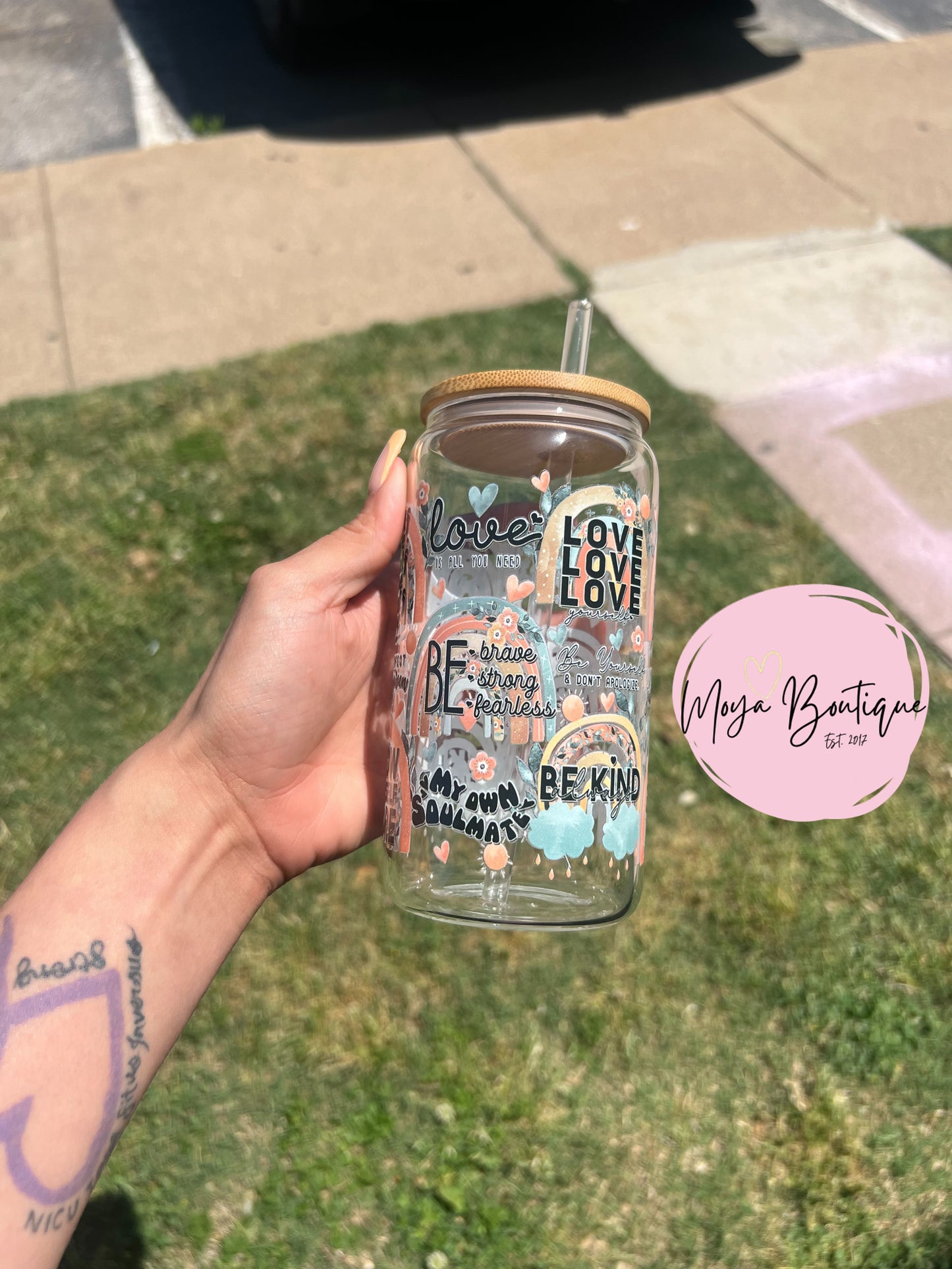 Be Kind Glass Cup