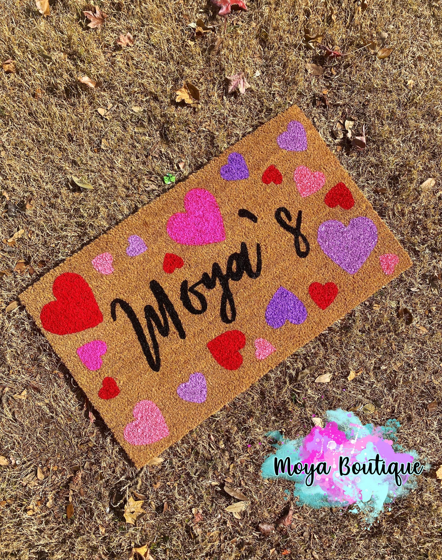 Heart Name Mat