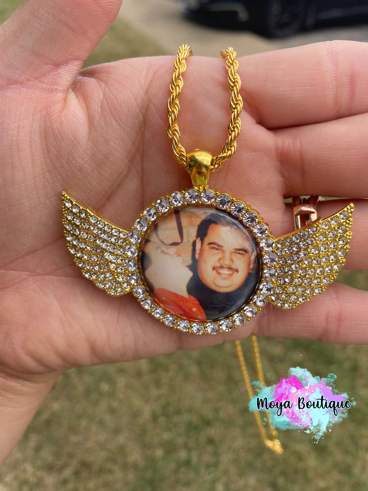 Wing Photo Necklace