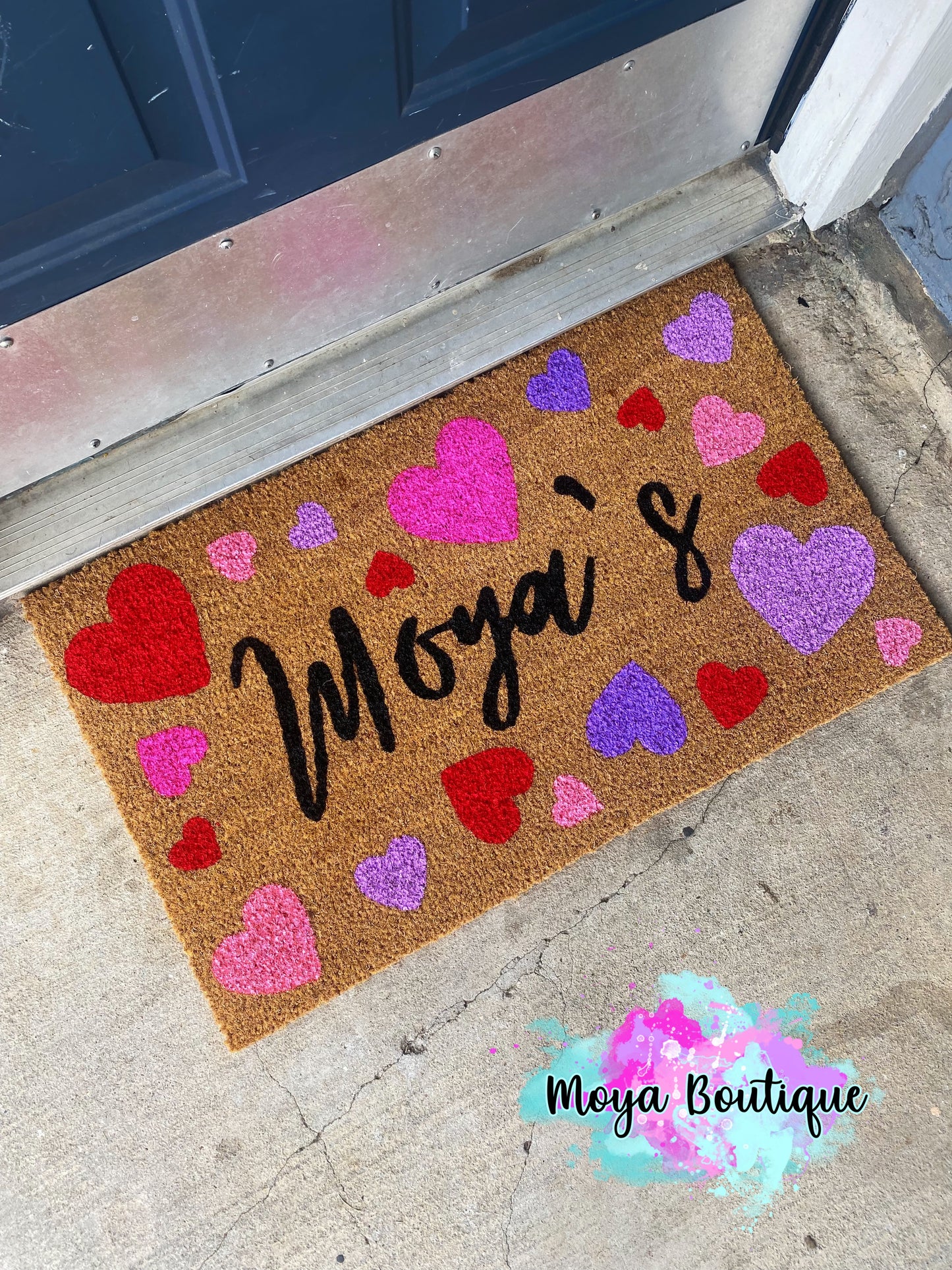 Heart Name Mat