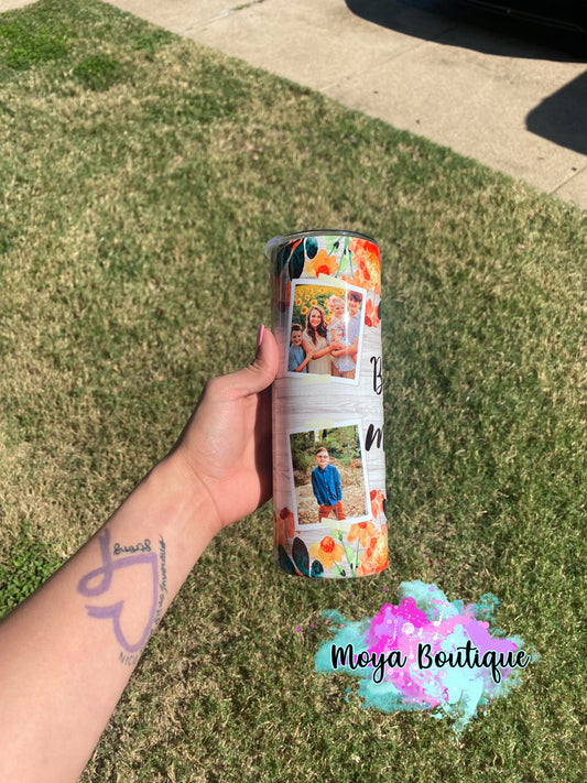 Custom Photo Blessed Mimi 20oz Tumbler