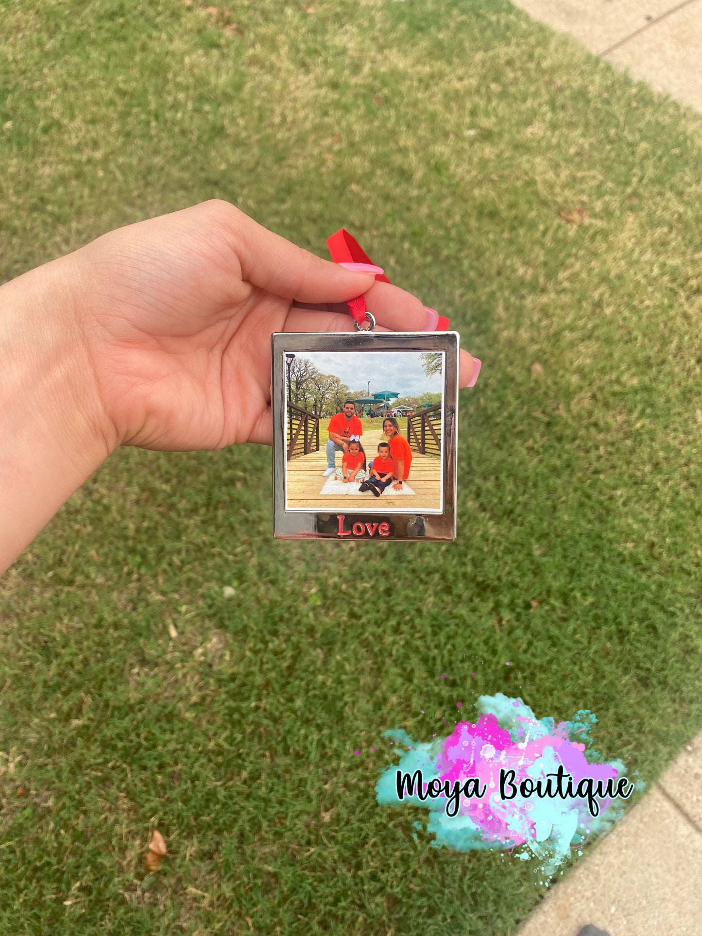 Love Frame Christmas Ornaments