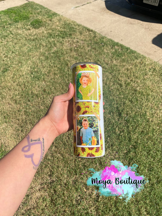Sunflower Mama Custom Photo 20oz Tumbler