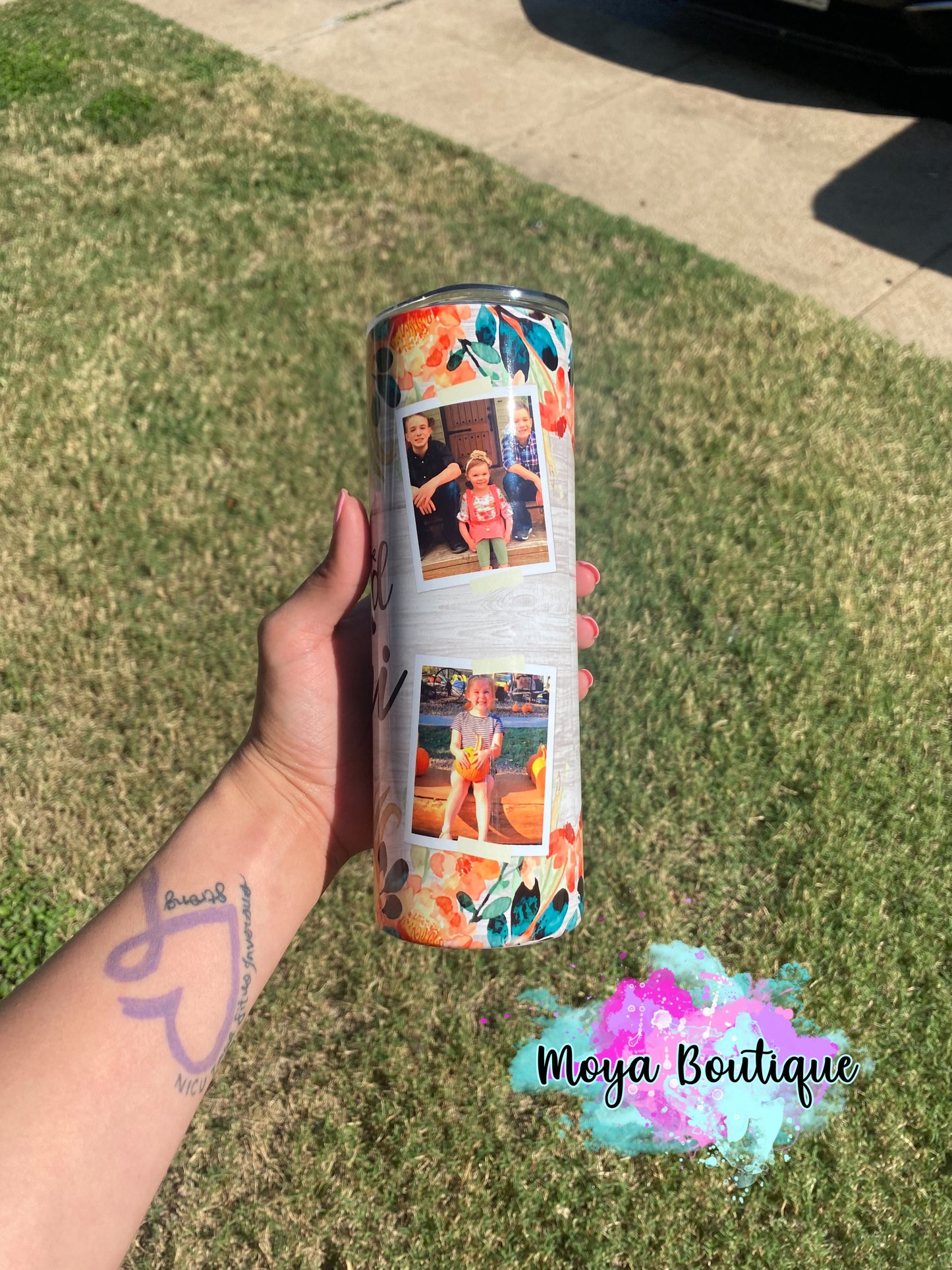 Custom Photo Blessed Mimi 20oz Tumbler