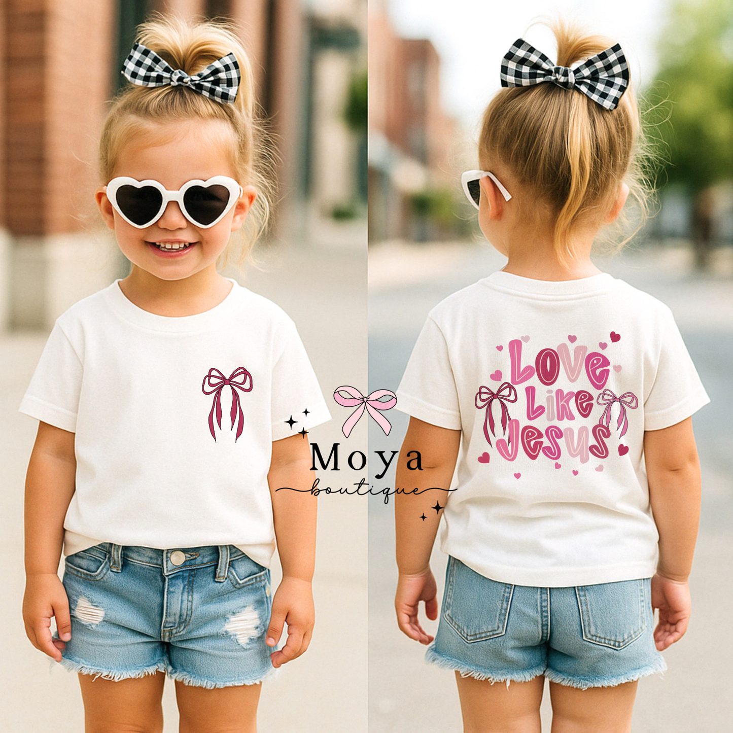 Love Like Jesus*double sided bow pocket