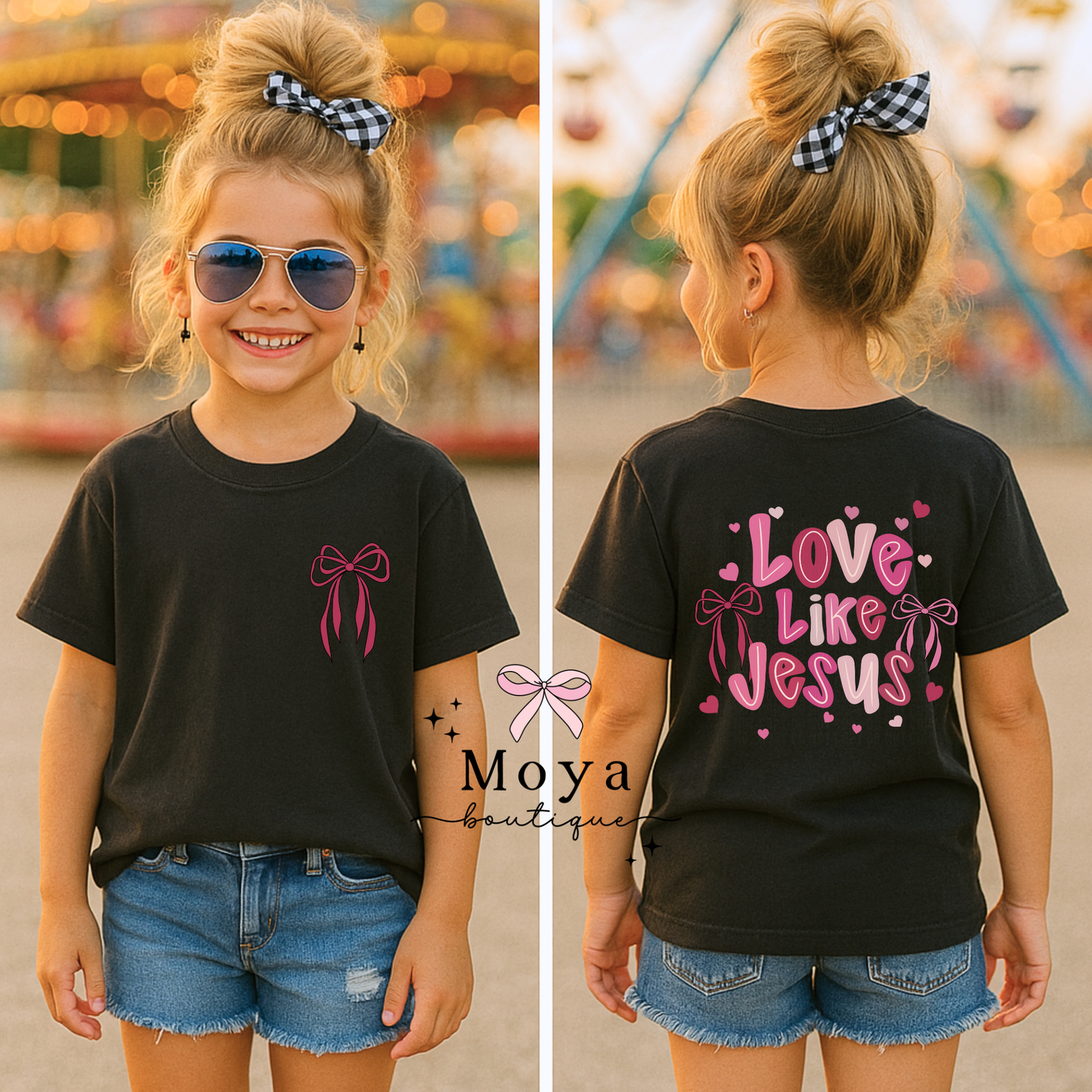 Love Like Jesus*double sided bow pocket
