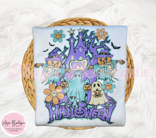 Lavender Boo Halloween Crewneck