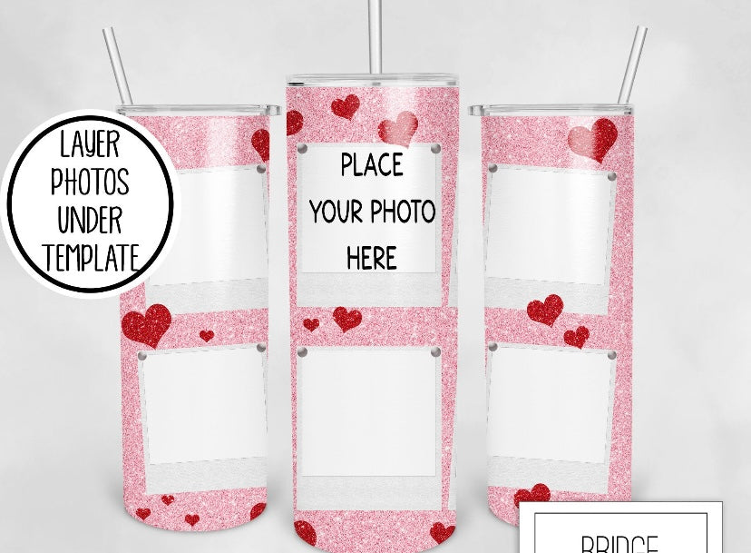 Pink & Red Hearts 20oz Tumbler