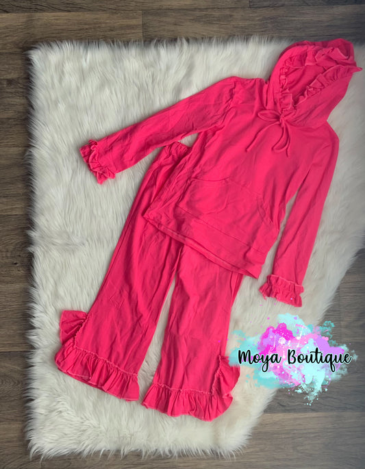 Pink Hoodie Set