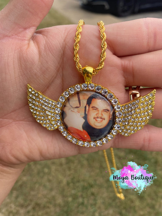 Wing Photo Necklace