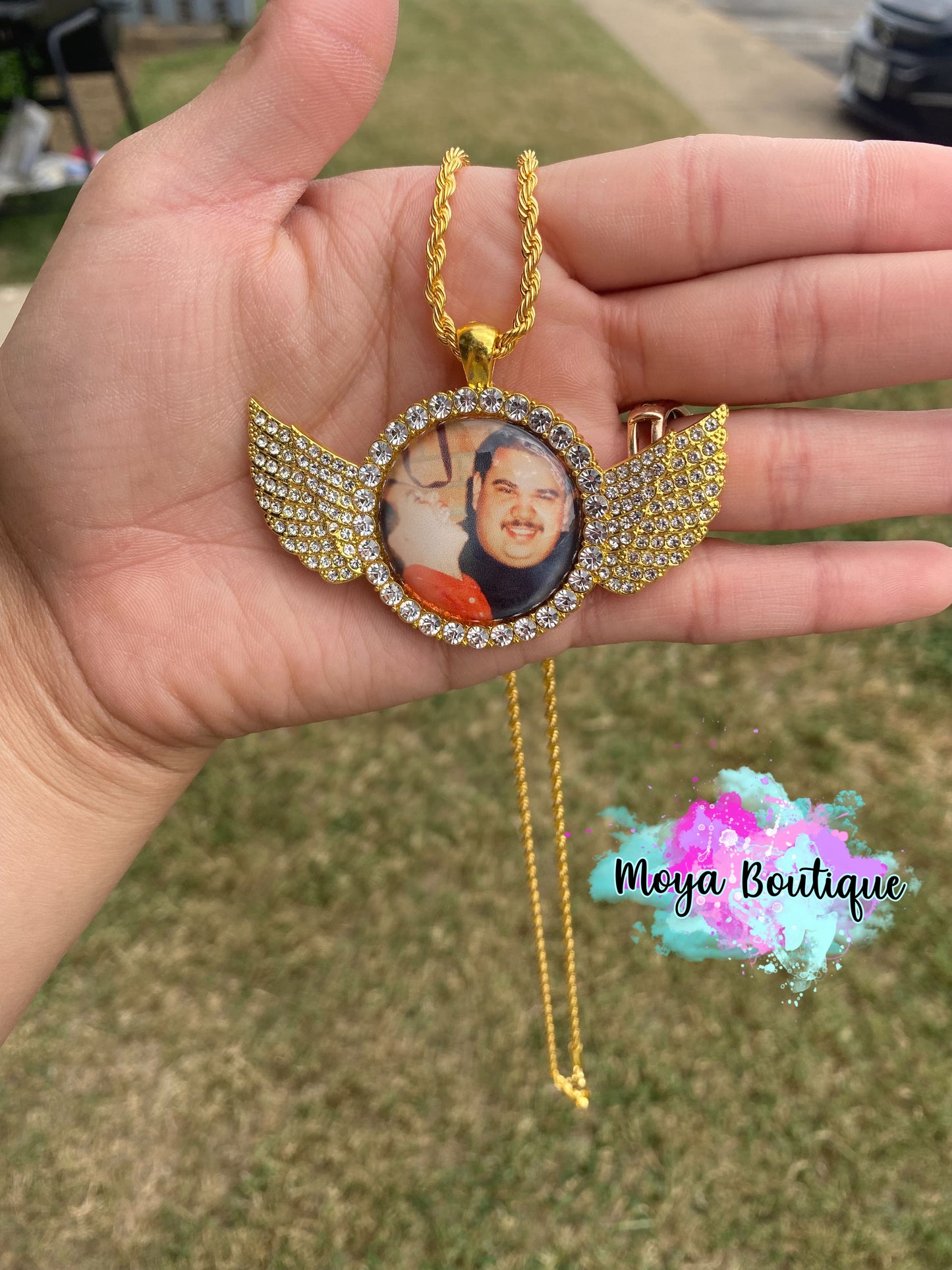 Wing Photo Necklace