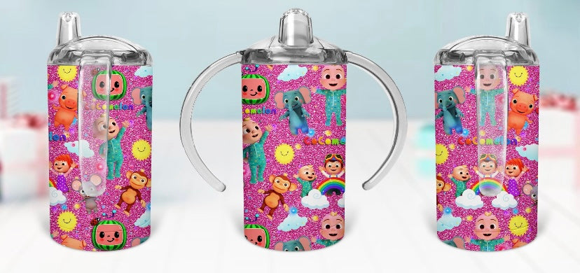 Pink Glitter Cocomelon Tumbler/Sippy